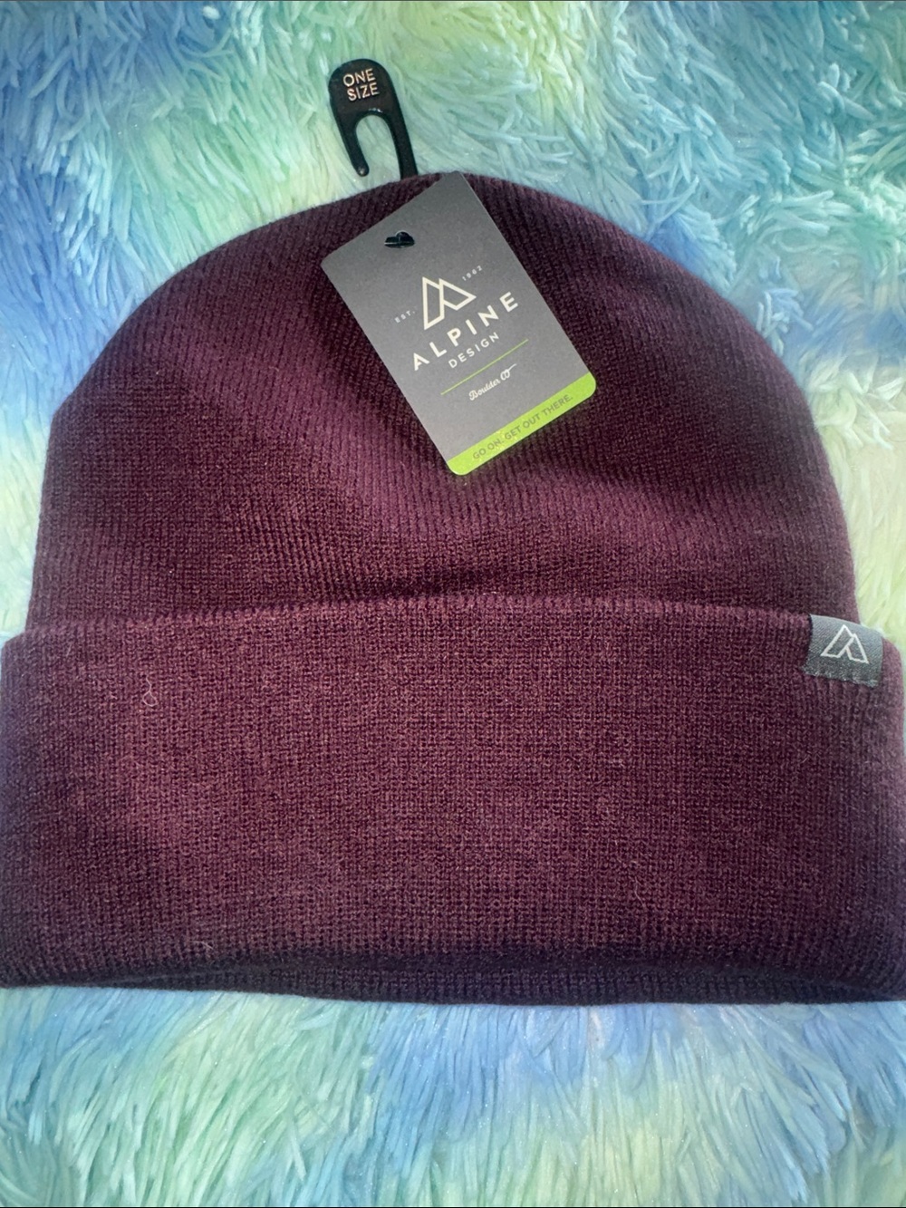 Alpine Design Maroon Knit Cuffed Beanie